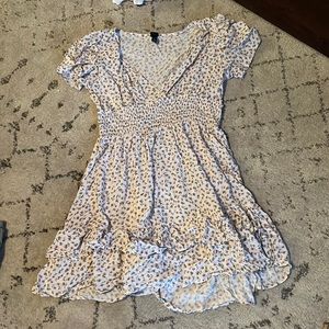 Floral Dress- Size Medium- White, Blue, Green, Pink